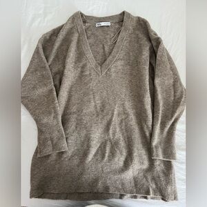 Zara Taupe Knit Sweater